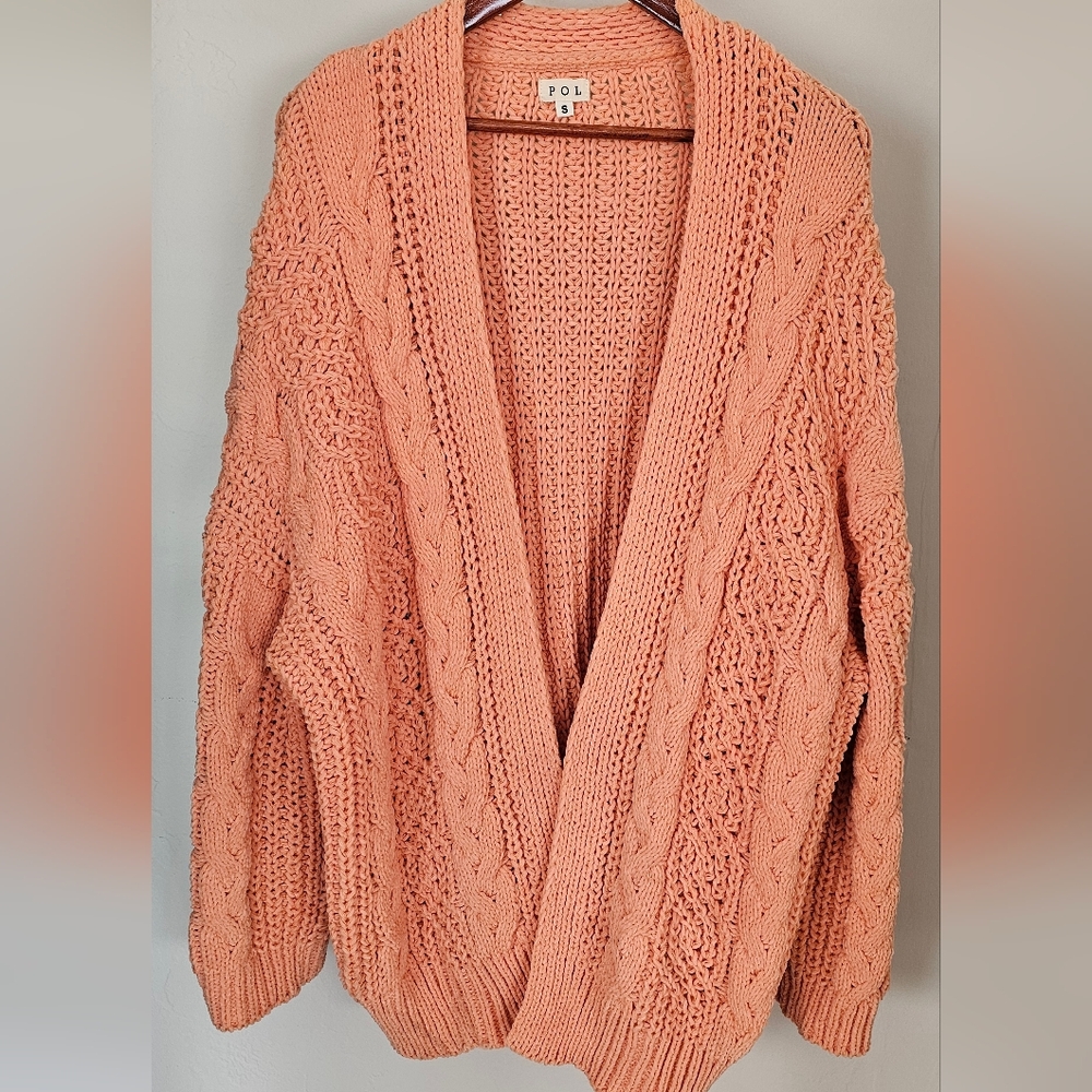 POL Women's Cable Knit Cardigan